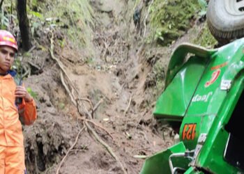 A un abismo fue a parar un campero en el corregimiento de Tapias