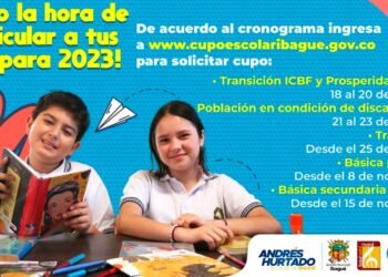 Atención padres. La próxima semana inicia el proceso de matrículas escolares para 2023