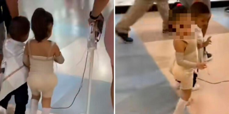 Niña disfrazada de paciente de cirugía estética causó polémica en Cartagena