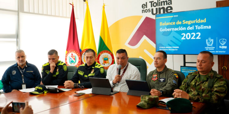 Gobernación del Tolima y Fuerza Pública entregaron balance de seguridad del 2022