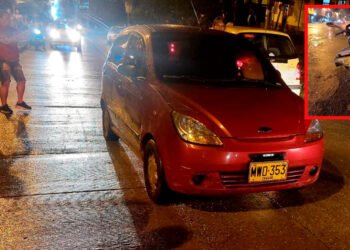 Conductor de un vehículo particular huyó luego de llevarse por delante una motocicleta en el barrio la Esmeralda de Ibagué
