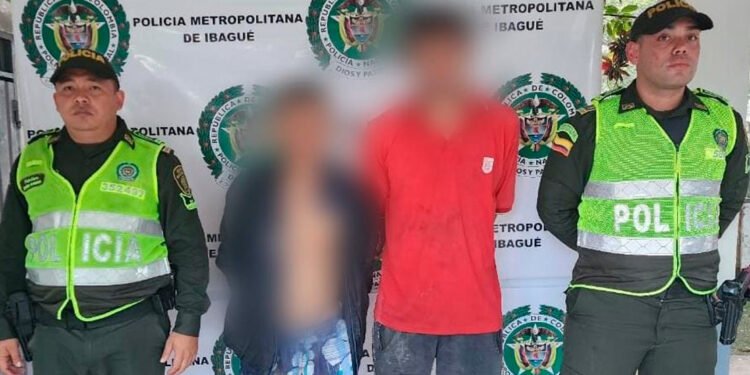 Dos presuntos ladrones fueron capturados en Ibagué