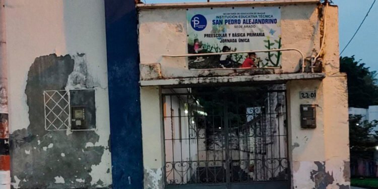 A 3 días de iniciar clases en el colegio San Pedro Alejandrino, sede Arado, el estado es deplorable
