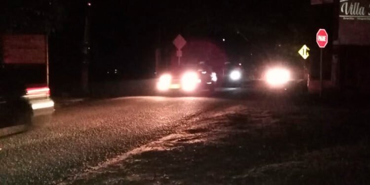 A oscuras el cañón del Combeima