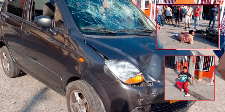 Conductor de vehículo particular atropelló a presuntos ladrones en el barrio Calarcá