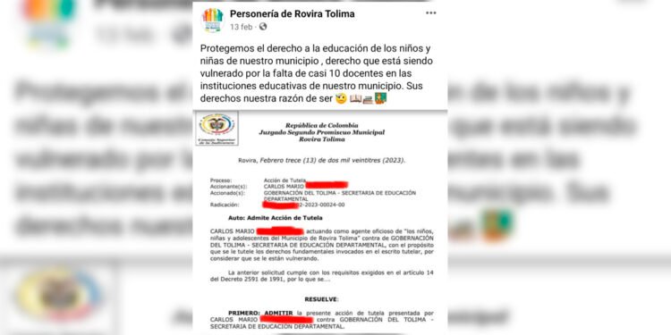 En Rovira tuvieron que en tutelar para que los niños pudieran estudiar