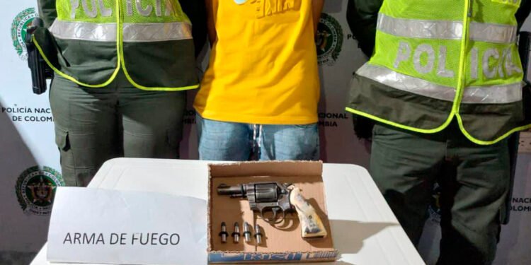 Hombre fue capturado por el porte ilegal de un arma de fuego