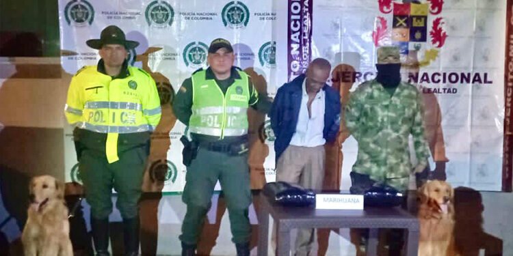 Una persona detenida y 5 kilos de marihuana fueron incautados por tropas del Ejército en la vía Cajamarca