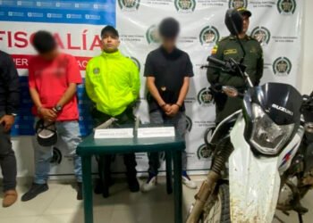 Alias ‘El Diablo’ y ‘Andy’ fueron detenidos por&nbsp; la policía en el barrio la Ermita de Mariquita