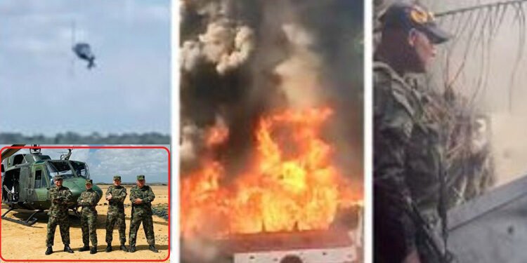 Lamentable. Un helicóptero del Ejército en zona urbana de Quibdó, Chocó, perdió el control y cayó