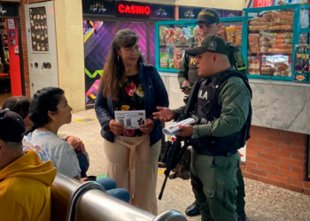 El Gaula realizó campañas contra la extorsión en el Terminal de Ibagué&nbsp;