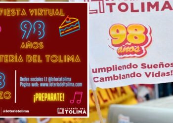 La Lotería del Tolima celebrará con una gran fiesta digital sus 98 años