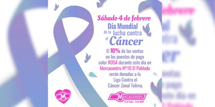 La lucha es de todos, Mercacentro se une a la conmemoración del “Día Mundial contra el Cáncer”&nbsp;