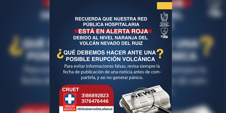 No crea en cadenas falsas: Volcán nevado del Ruiz no ha hecho erupción