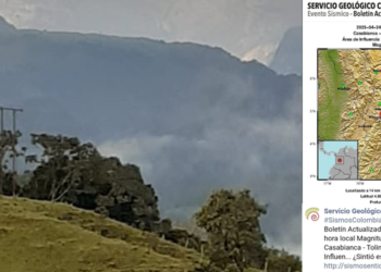 La comunidad de Casabianca comienza a preocuparse por los temblores recurrentes en el volcán Nevado del Ruiz