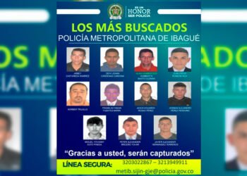 Policía Metropolitana de Ibagué dio a conocer el cartel de los más buscados en esta ciudad