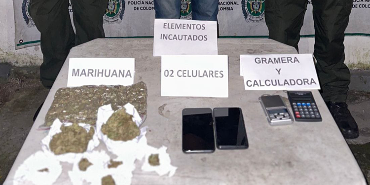 Con 1.000 dosis de marihuana fue capturado joven de 23 años en La Castellana