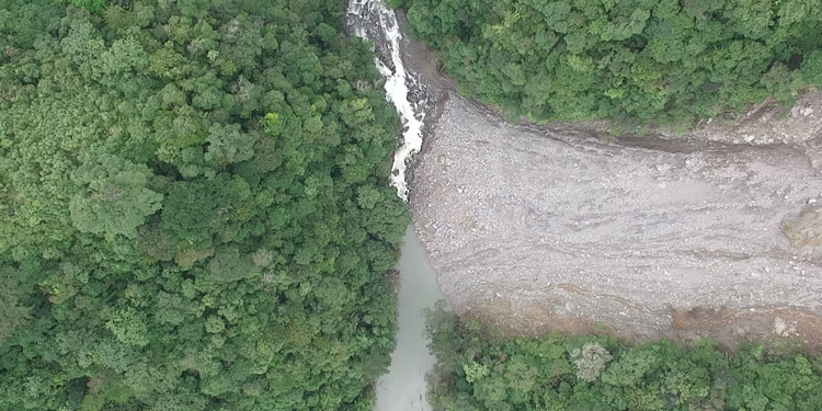 Visita técnica guiada por drones en el represamiento del río Recio demuestra que el agua ha ido disminuyendo
