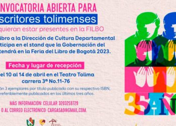 Escritores tolimenses están abiertas las convocatorias para la Feria del Libro 2023