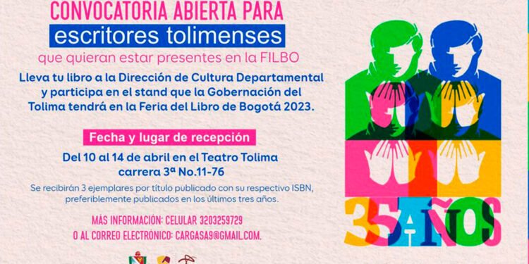 Escritores tolimenses están abiertas las convocatorias para la Feria del Libro 2023