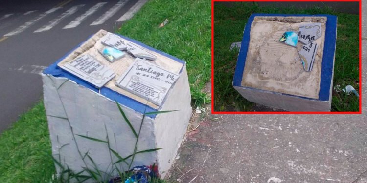 Destruyen placa conmemorativa a Santiago Murillo en la calle 60 con cra 5ta