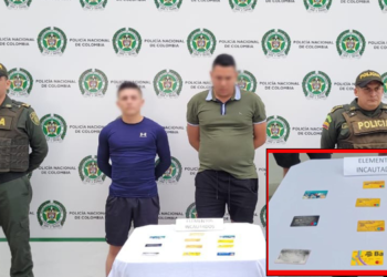 Cambiando tarjetas de crédito fueron capturados dos bandidos en Ibagué&nbsp;