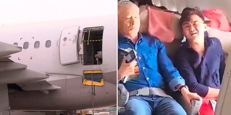 ¡Qué susto! Un pasajero abre la puerta de un avión en pleno vuelo 