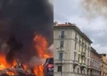 Camión explotó y causó un gigante incendio en Milán
