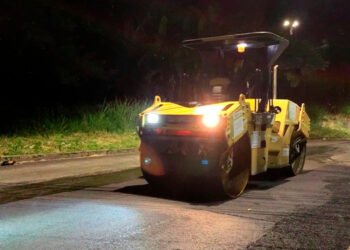 Ya comenzó rehabilitación vial nocturna por puente de la 60
