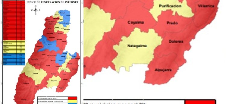En la mayor parte del Tolima no entra sino un 2% de la señal de internet