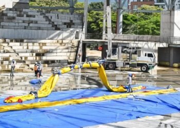 Por fin llegó la membrana para el Coliseo Mayor