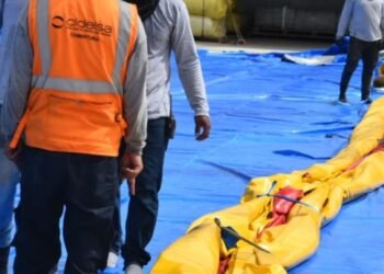 Por fin llegó la membrana para el coliseo mayor