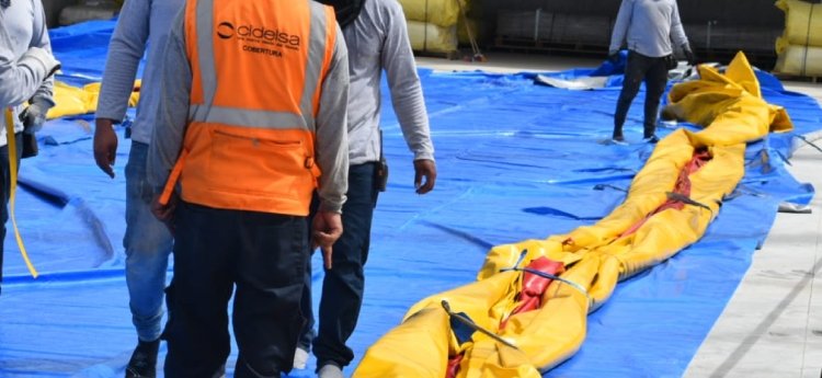 Por fin llegó la membrana para el coliseo mayor