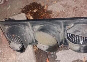 Completamente borracho estaba el conductor del camión que tumbó el semáforo de la avenida 37