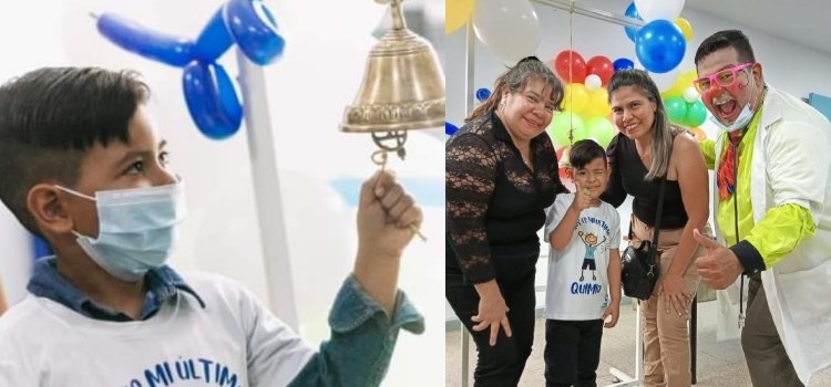 Emanuel le ganó la batalla al cáncer y celebró “El toque de campana”