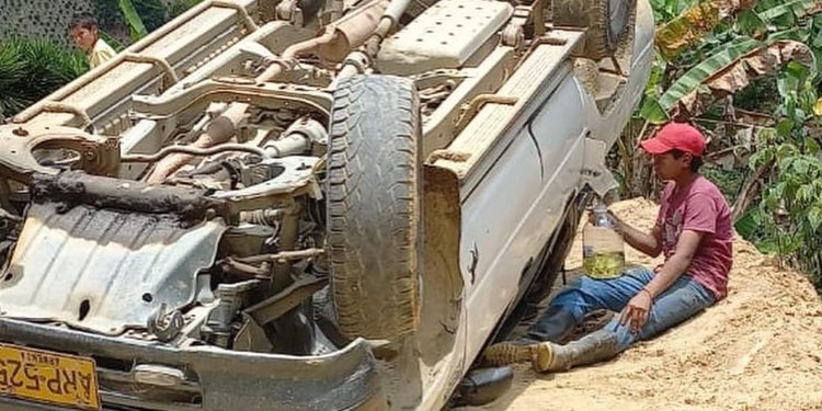 Candidato a la Alcaldía de Rovira sufrió aparatoso accidente de tránsito