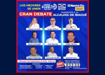 ¡Agéndate para el primer Gran Debate entre candidatos a la Alcaldía de Ibagué!