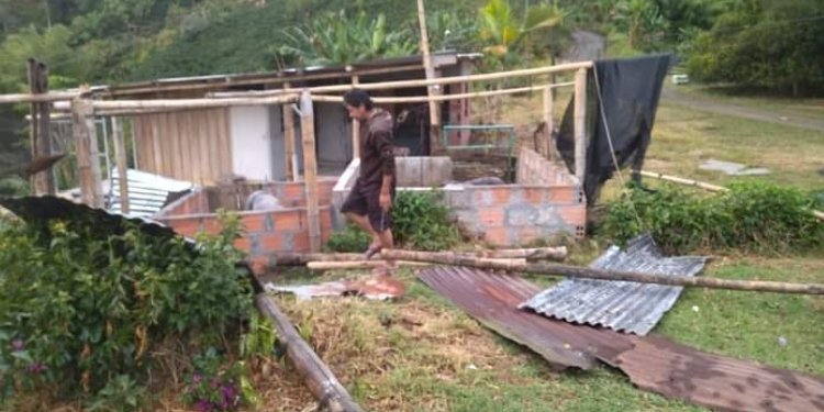 Habitantes de Herveo también fueron afectados por el vendaval del fin de semana