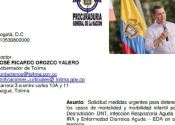 El Tolima se raja en mortalidad y morbilidad de niños por desnutrición y enfermedades respiratorias