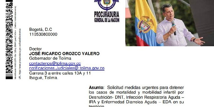 El Tolima se raja en mortalidad y morbilidad de niños por desnutrición y enfermedades respiratorias