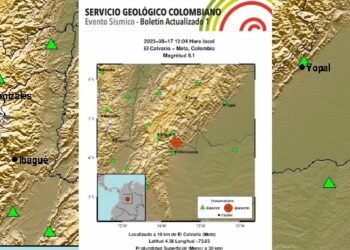 Temblor en Colombia. Fuerte sismo de 6.1 se sintió en gran parte del país
