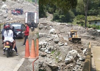 Habilitada nuevamente vía que conecta a Villa Restrepo con Juntas.