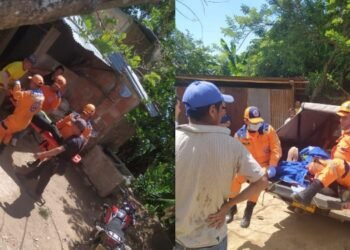 Por no irse al abismo carro se volcó y dejó 4 personas graves en Chaparral