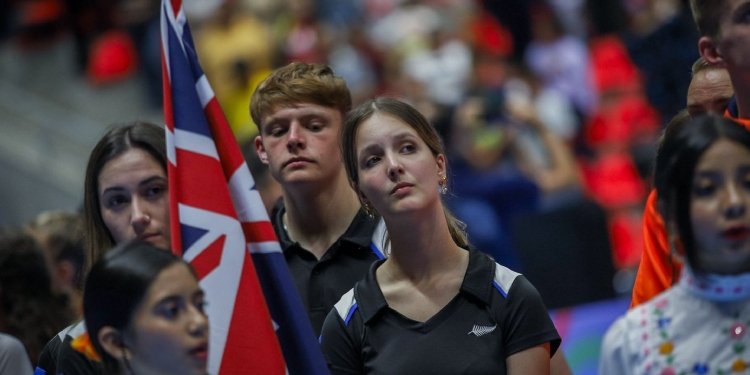 Así disfruta la delegación de Nueva Zelanda su participación en el Mundial de Patinaje en Ibagué