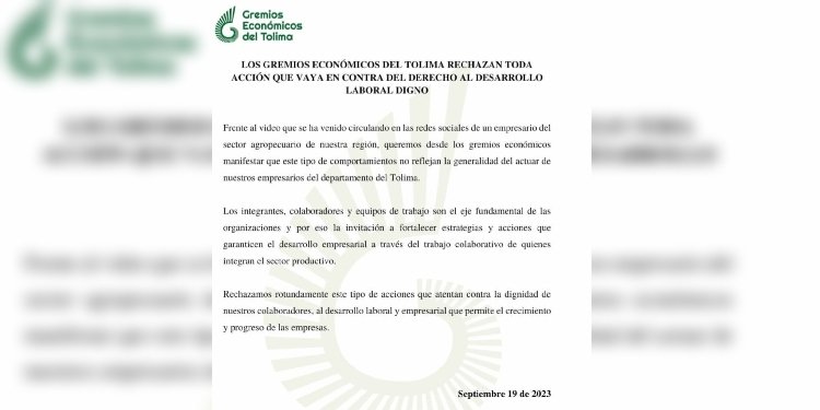 Gremios Económicos rechazaron trato denigrante de trabajadores por parte de empresarios ibaguereños 
