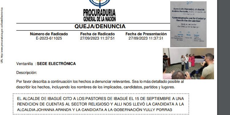 Radicaron una nueva queja por usar recursos de la Alcaldía de Ibagué para evento político
