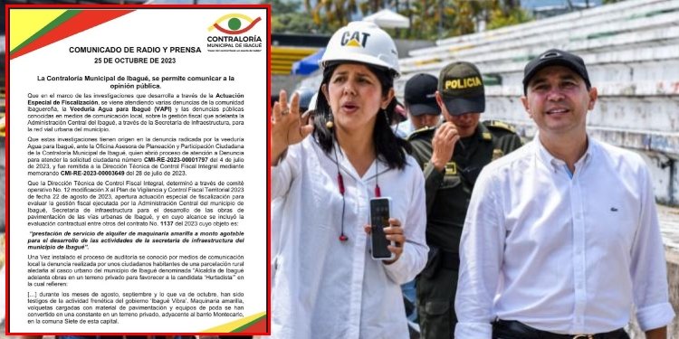 La Controlaría Municipal solicitó la suspensión de la Secretaria de Infraestructura de Ibagué