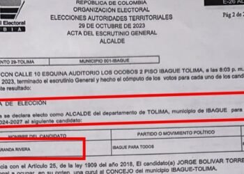 Resolución de la Registraduría deja en firme la elección de Johana Aranda como alcaldesa de Ibagué