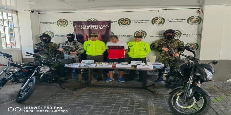 Con armas de fuego, motocicletas, celulares y drogas fue capturado en flagrancia aliás ‘Caliche’ en Melgar