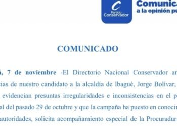 Aparecieron los conservadores para apoyar a Jorge Bolívar en su denuncia por irregularidades en preconteo de votos